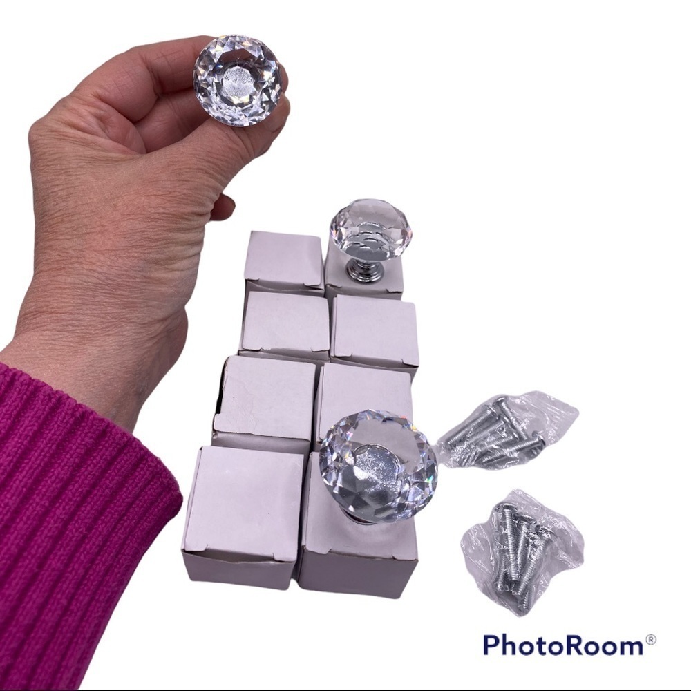 Glass Cabinet Knobs for dresser or cabinet project! 10 Knobs! 🎉